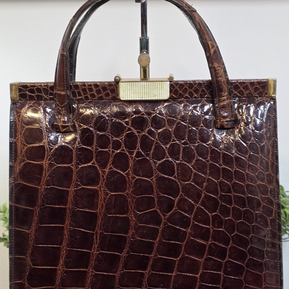 Deauville Handbags - VINTAGE - 1950's Deauville Crocodile Handbag